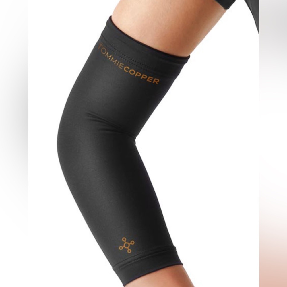 Tommie Copper Women’s recovery compression elbow sleeve.